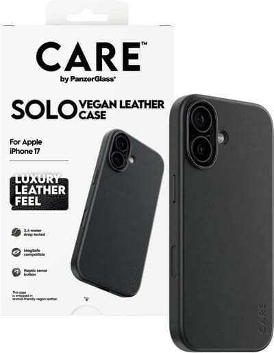 PanzerGlass CARE™ by ® Solo Case Black iPhone 17 mobiele telefoon behuizingen Hoes Zwart