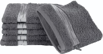 Homéé washandjes  Essentials 550g. m² 15x22cm 100% katoen badstof set van 6 stuks antraciet