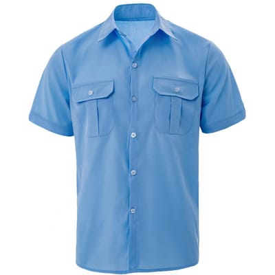 Heren Zomer Cargo Shirt Effen Kleur Enkelrijig Losse Omgeslagen Kraag Korte Mouwen Zacht Ademend Lichtgewicht Vest Maar XXL blauw