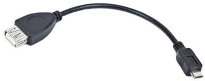 Lanberg Usb 2.0 Kabel Micro Usb - Usb-A M/F 0,15M Otg Voor Telefoons En Laptops