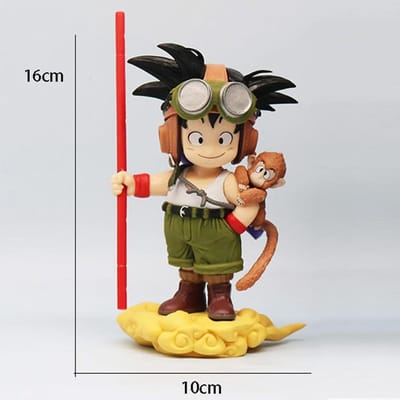 Nouveau Modèle Anime Dragon Ball Son Goku de 16cm Avec Singe Enfant Goku Figurine d'Action Statue PVC Modèle de Collection Jouets Cadeaux brown