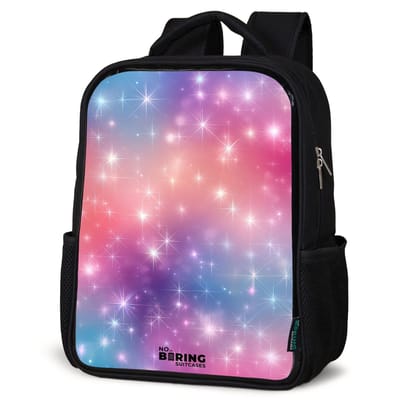 NoBoringSuitcases.com® - Rugzak zwart meisjes - Schooltas meisje - NoBoringSuitcases.com® - Rugzak zwart - Schooltas jongen & meisje - Sterren - Abstract - Kleuren - Rugtas voor school - Boekentas kind - Schoolrugzak - Kinderrugzak