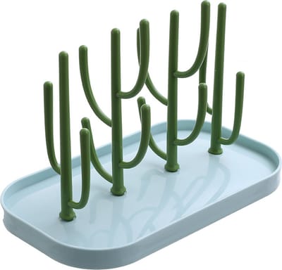 Hoga Flessen Droogrek - Baby Flessenrek - Afdruiprek Baby - Droogrek - Drying Rack - Blauw
