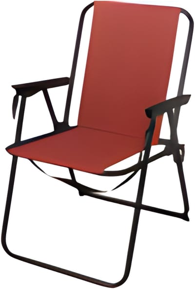 Redcliffs Klapstoel unica - terracotta - opvouwbaar - 75 x 38 cm - metaal/polyester - campingstoel / tuinstoel