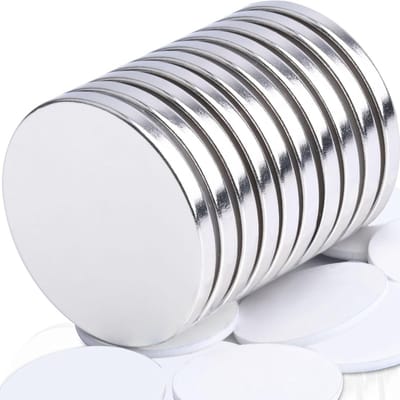 Sterke Neodymium Magneten Set van 10 - Zelfklevende Ronde Magneten voor Whiteboard, Fridge en Creatieve Projecten - 32 x 3 mm, Ideaal voor Kantoor en Hobby