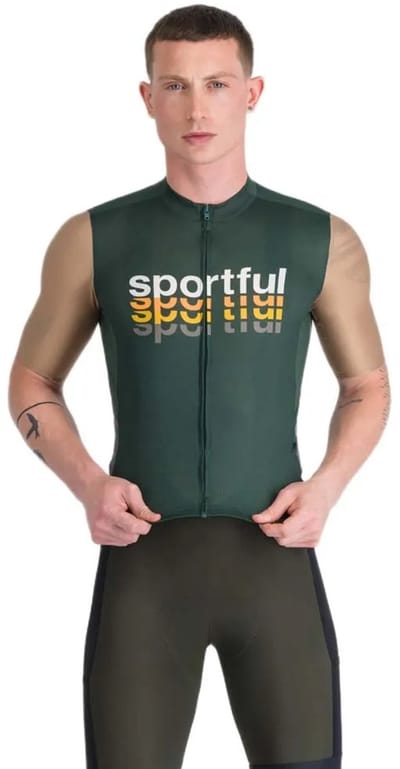 Sportful Supergiara 2 Logo Mouwloos Fietstrui Groen M Man