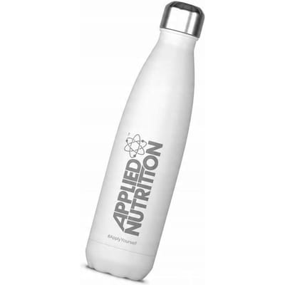 Applied Nutrition - Stainless Steel Flask - 500ml - White - RVS Drinkfles - RVS Waterfles - Waterfles - Waterflessen - Waterfles RVS - Drinkfles - Drinkfles RVS