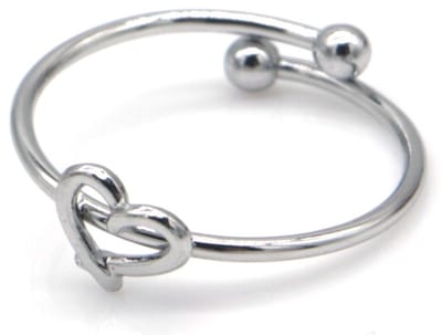 RVS ring hart - verstelbaar - Zilver – valentijn – cadeau
