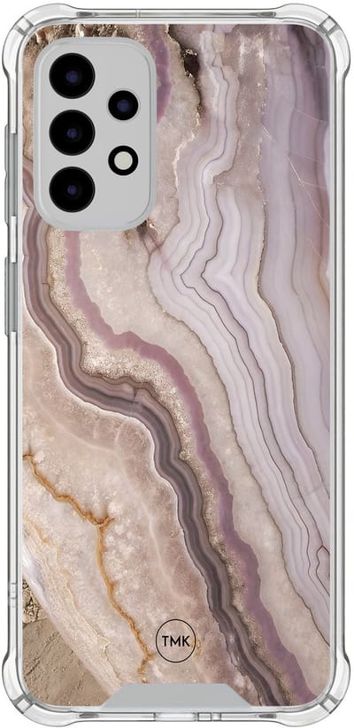 Shockproof hoesje geschikt voor Samsung Galaxy A52 5G - Blush marble - Schokbestendig - Verhoogde randen - TPU case - Extra Sterke Back Cover - Marmer - Transparant, Multi