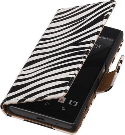 Sony Xperia Z5 Compact - Zebra Booktype Wallet Hoesje