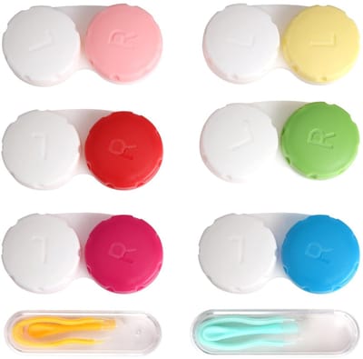 Dailygoods- Contactlenzenverwijderaar Set van 2 - Contactlenzenhouders - Lekvrij - Hygiëne - Comfort - 6 Stuks - Contactlenshouder