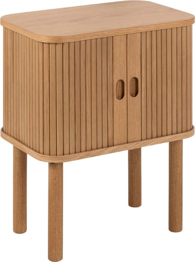 Nachtkastje Naturel - Schuifdeuren - 45x30x60cm - Rustam - Giga Living