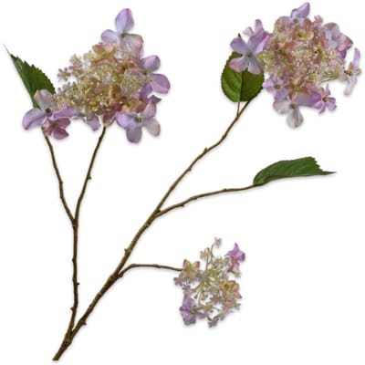 Silk-ka Kunstbloem-Zijden Bloem Hortensia Tak Wit-Lila 99 cm