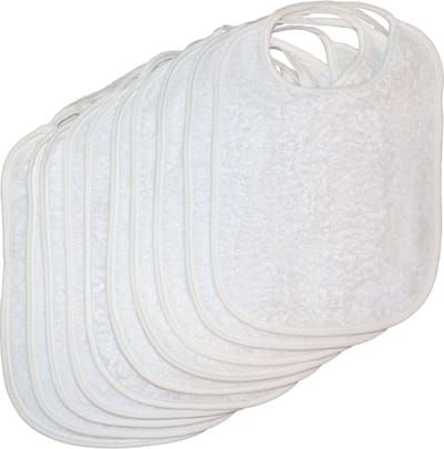 Lorelli White Terry 10 Stuks Waterproof Slabbetjes