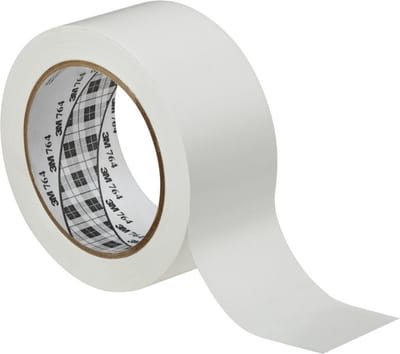 Sterke PVC Signaaltape Wit 50mm x 33m Rol (24 Stuks)
