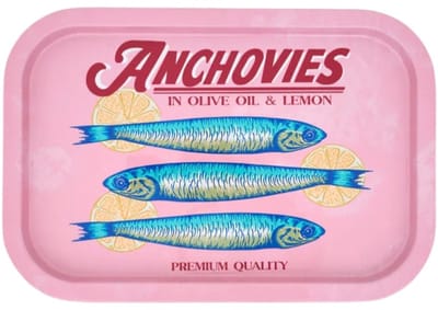Ansjovis roze aluminium dienblad - Batela