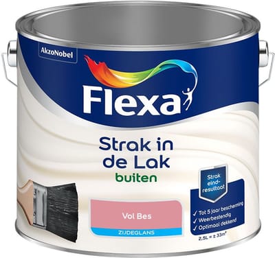 Flexa - Strak In De Lak Buitenlak Zijdeglans - Vol Bes - Mengverf - 2,5 L