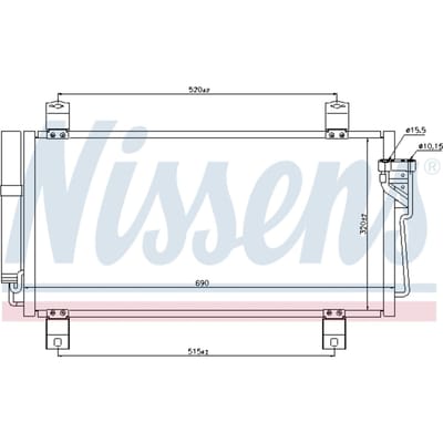 Condensator, airconditioning NISSENS 940032