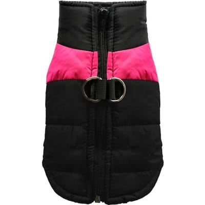 Honden Winterjas met D-ringen Puppy Waterdichte Vesten Jassen met Rits Winddichte Buitenjassen voor Kleine Middelgrote Grote Honden M for 2.5-4kg