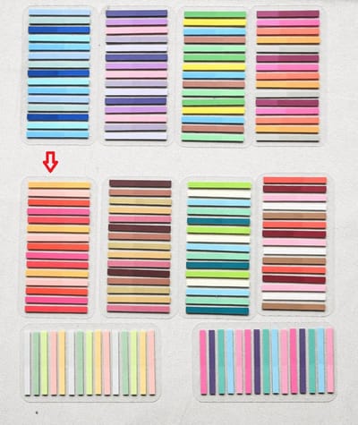 Index Tabs Sticky Notes – 300 tabs/stickers – 5 kleuren – Sunset Rood/Oranje – Cadeauideeën onder €5 – Sinterklaas, Schoen- en Kerstcadeaus voor Hem en Haar - Perfect voor bullet journal en boek annotatie