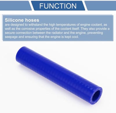 Koelslang Siliconen - 18 mm Binnendiameter - 150 mm Lengte - Meerlaags Geweven - Temperatuurbestendig tot 300 °C - Nieuwe Staat - Siliconenslang