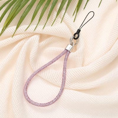 Lanière de téléphone scintillante et flashy, dragonne de téléphone, porte-clés, corde anti-perte suspendue rose