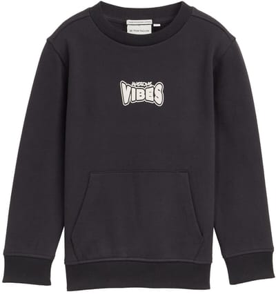 Tom Tailor - Sweater met print - Maat 92/98 - coal grey