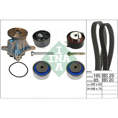 Schaeffler Ina Waterpomp + distributieriem set PowerGrip® INA 530 0764 30