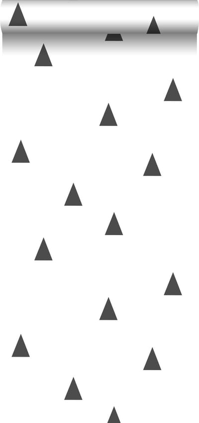 Walls4You behang driehoekjes zwart wit - 935304 - 53 cm x 10,05 m