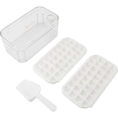 64 Vakken IJsblokjesbakken Innovatieve Voedselkwaliteit Grote Capaciteit Gemakkelijk Losmaken IJsblokjesvorm met L(for 6.5-9kg) white