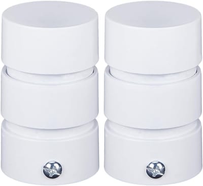 2x Decoratieve Eindkappen voor Gordijnroede 28mm Aluminium Wit