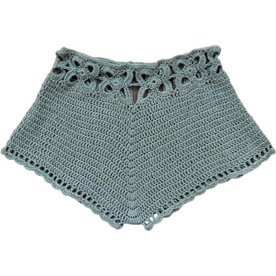 Dames Zwembroek Sexy Strand Bikini Broekjes Handgemaakt Hol Gehaakt Gebreid Zwemshort Strandkleding M gray