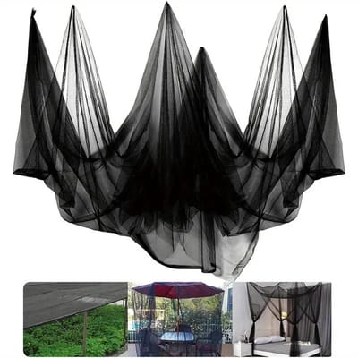 Insectennet voor planten, tegen insecten, muggen, vliegen, vogels, als barrière, voor de jacht, ter bescherming tegen afschrikking, voor plantenbescherming, tuinnet (zwart, 3 x 6 m).