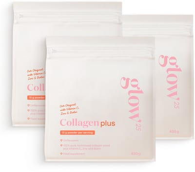 Glow25® Collageen Plus (3x 450g) – met vitamine C, zink en biotine