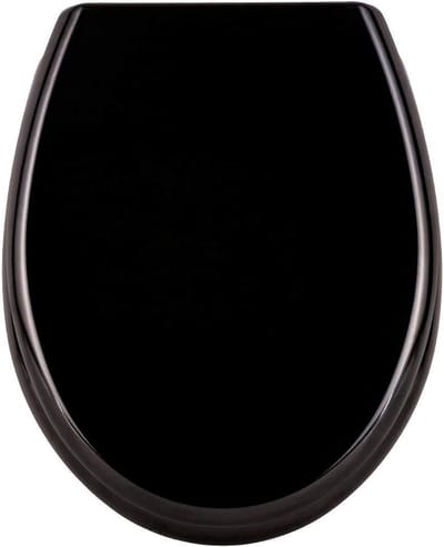 Toiletbril - Toiletdeksel WC bril - Stil Sluiten - Antibacterieel Duroplast - 45.5 x 38 cm - Zwart