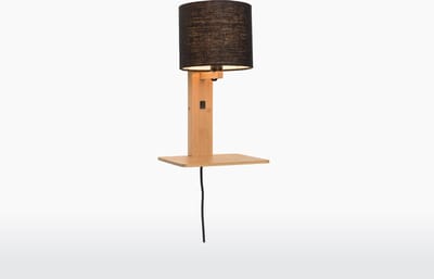 GOOD&MOJO Wandlamp Andes - Bamboe/Zwart - 19x24x36cm - Binnen Scandinavisch,Bohemian
