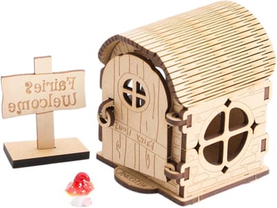 Dewireaey Houten Huisjes om te Knutselen - Houten Bouwpakket - Buiten Feeëntuinhuisje Knutselset | voor Raam, Feestdecoratie, Kantoor, Bureau, Cadeau voor Meisjes, Dochter