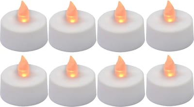 Grundig LED theelichtjes - 8x stuks - kunststof waxinelichtjes