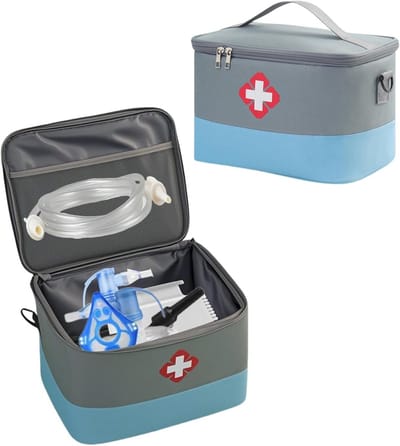 Praktische Medicijntas voor Pari Boy Inhalator, Ideaal voor Accessoires, Reizen en Thuisgebruik, Blauw en Draagbaar