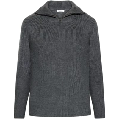 Trui met 1/2 rits KnowledgeCotton Apparel Merino
