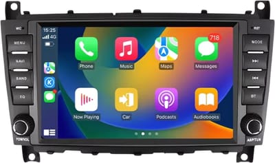 Autoradio met bluetooth - Carplay - Voor Mercedes-Benz C-Klasse W203/W209 & CLK200 - Geschikt voor Apple en Android - Stereo - Navigatie - Navigatiesysteem auto - 2GB 32GB - 8"