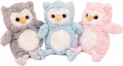 PIA Soft Toys - Set van 3 Pluche Uil Knuffels - 3 ass. - 20 cm