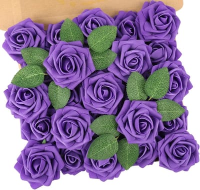 Kunstmatige rozen 25 stuks - latex foam - zacht en elegant - perfect voor bruiloften - SnelShoppen
