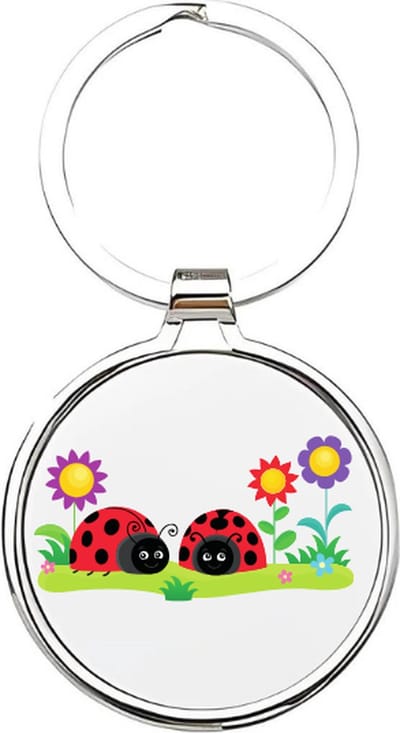 Akyol - lieveheersbeestje Sleutelhanger - Lieveheersbeestje - dierenliefhebbers - insecten - kever - keverbeestje - dieren - bloemen - bloemen sleutelhangers - geluksbrenger - coccinellid - cadeau voor dierenliefhebbers - insect - 4 x 7,5 CM