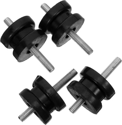 Dempingspads Rubber - Trillingsdempers Motorsteun - Geluidsreductie Machines - Schokabsorberend Ontwerp - 7.6 x 3.9 cm - Zwart