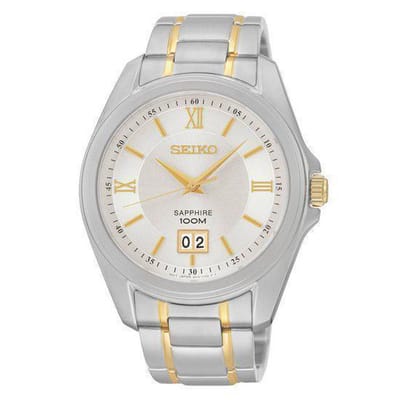 Seiko SUR101P1 Quartz Saffier 40 mm  - Horloge - Staal