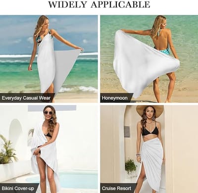 Spaghetti Band Badmode Wrap, Bikini Wrap Spaghetti Band Strand Badmode Jurk, Vakantie Lange Strand Jurken Handdoek, Dames Sarong Zwem Cover Up, Trendy Lange Badmode Cover Up voor Dames