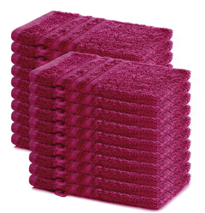 Lavea® Set van 20 washandjes 15x21 cm – 100% katoen – Zacht en absorberend – Ideaál als washandje, gastendoekje of handdoek voor dagelijks gebruik – Bordeaux