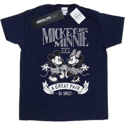 Disney Heren Mickey en Minnie Mouse Geweldig Paar T-shirt (Marineblauw)