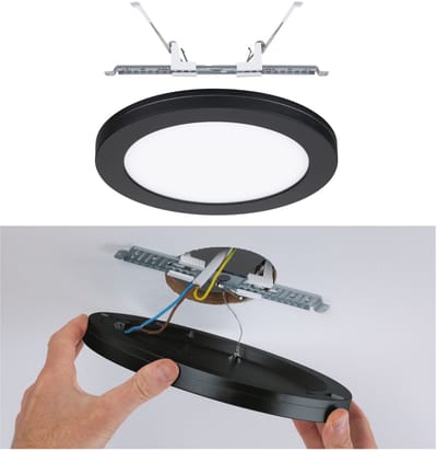LED-inbouwpaneel 2in1 Cover-it rond 225 mm 16,5W 1200lm 4000K Zwart